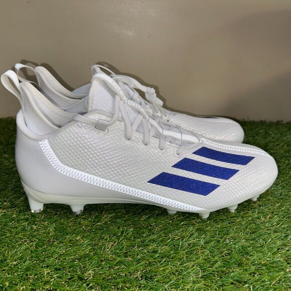 Adidas Adizero Scorch Football Cleats Shoes White Blue HP8753 Men’s Size 13 NEW main image 8